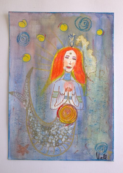Peinture intitulée "sirene.jpg" par Valli, Œuvre d'art originale
