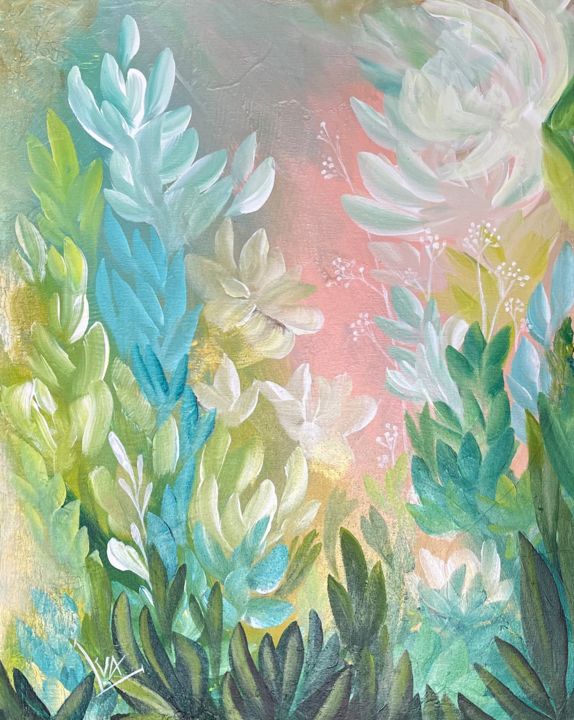 Peinture intitulée "“Magic garden” coll…" par Valentina Fedoseeva, Œuvre d'art originale, Acrylique