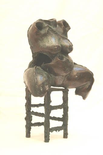 Sculpture titled "Christine" by Valquiria Imperiano, Original Artwork, Metals
