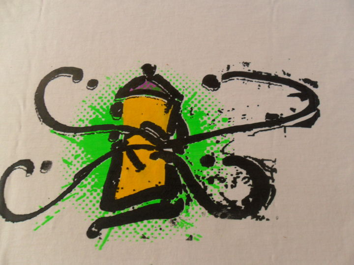Arte têxtil intitulada "Estampa série Graff…" por Mess, Obras de arte originais