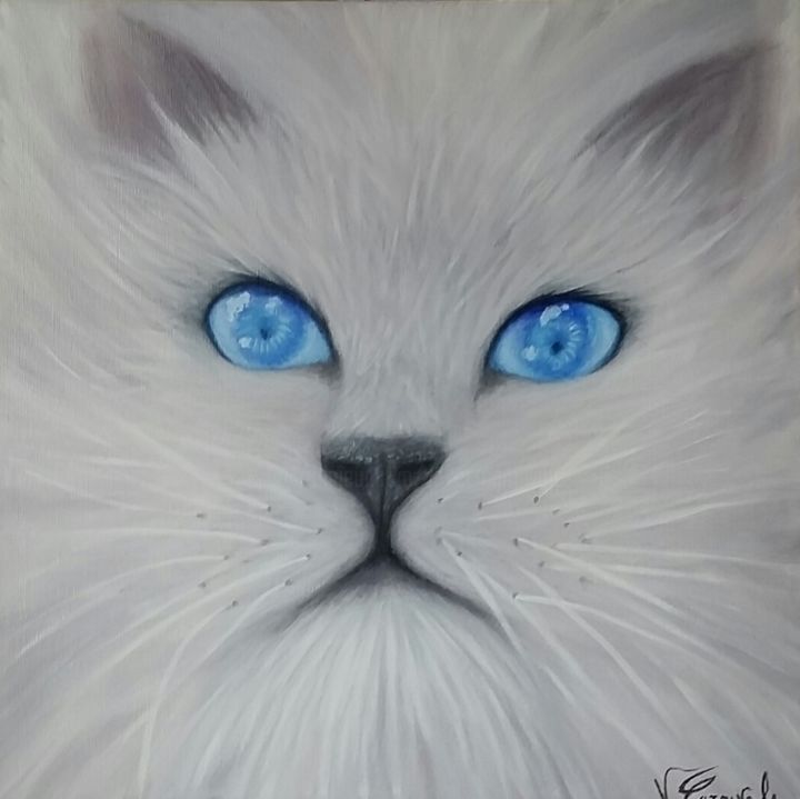 Painting titled "Miao" by Valter Carnevale, Original Artwork, Acrylic