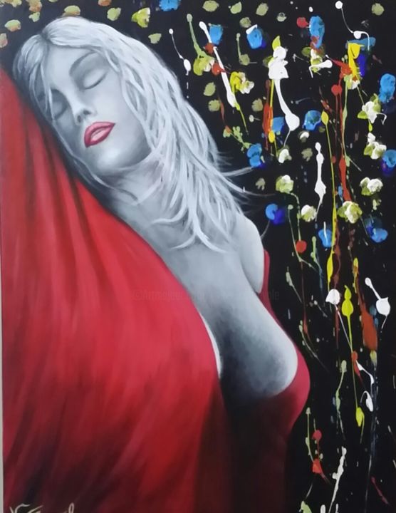 Painting titled "Exstasy" by Valter Carnevale, Original Artwork, Acrylic