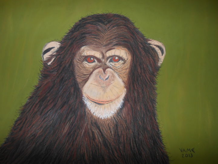 "Chimpanze" başlıklı Resim Vame tarafından, Orijinal sanat, Diğer