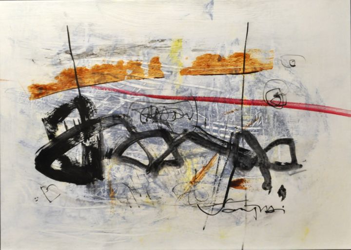 Pintura titulada "La traversée" por Van Thaï, Obra de arte original, Acrílico