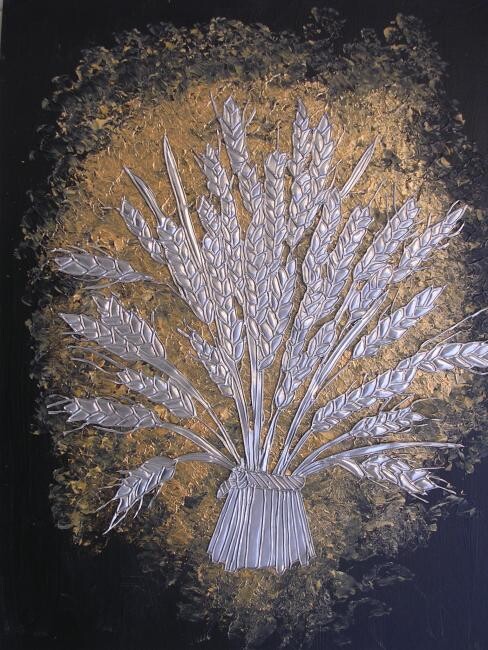 Pintura intitulada "Espiga de Milho" por Vanda Estriga, Obras de arte originais