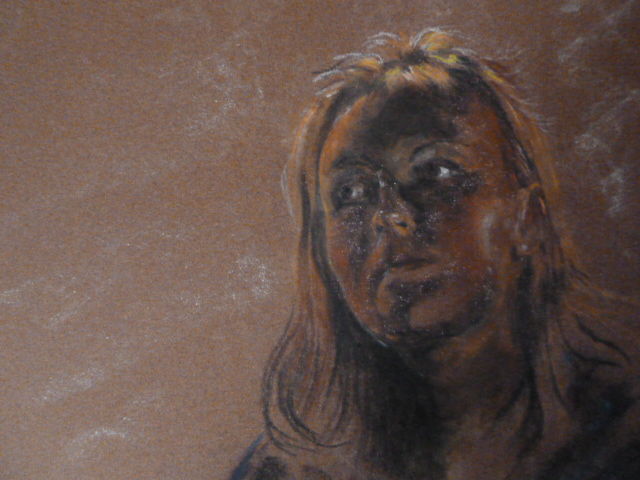 Disegno intitolato "amandine a 19 ans" da Vandorpe Amdv, Opera d'arte originale, Pastello