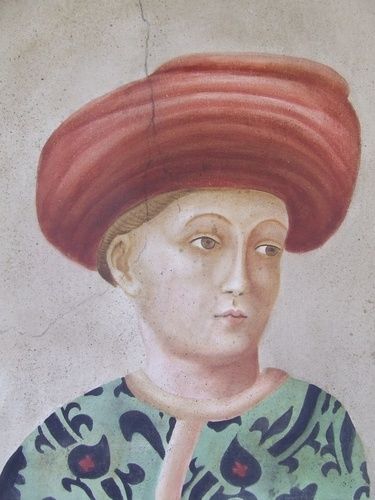 Pittura intitolato "Homme chapeau rouge" da Véronique Van Eetvelde, Opera d'arte originale, Altro