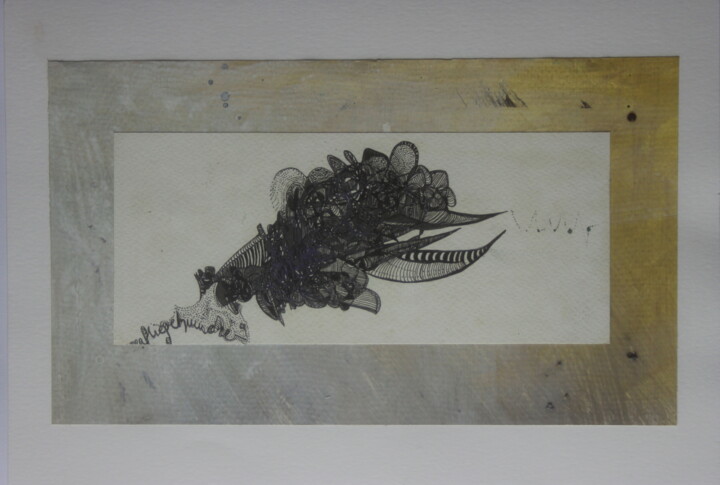 Dessin intitulée ""Dodowespenfliegenm…" par Vanessa K., Œuvre d'art originale, Stylo gel