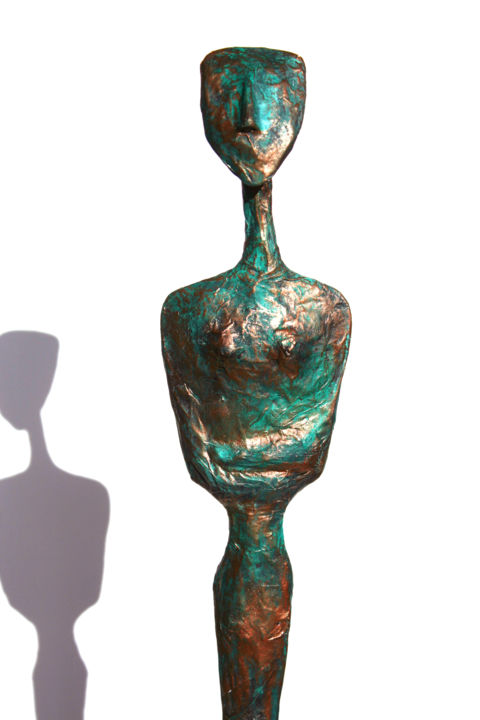 Скульптура под названием "Grande statue cycla…" - Vanessa Renoux, Подлинное произведение искусства, Папье-маше