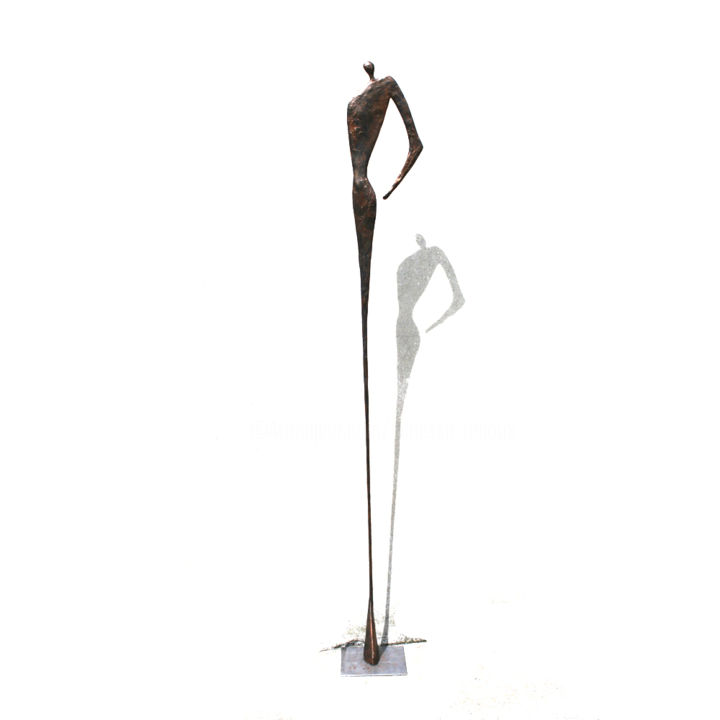 Escultura intitulada "Sculpture longilign…" por Vanessa Renoux, Obras de arte originais, Papel