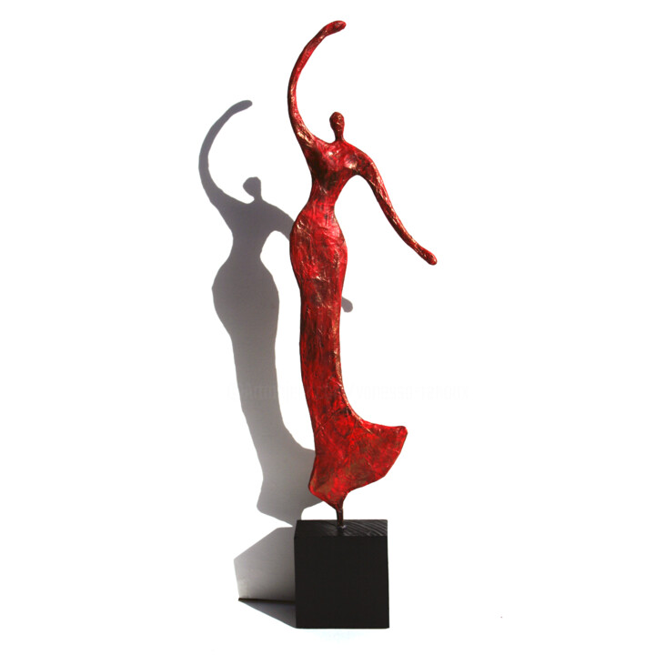Escultura intitulada "Sculpture femme dan…" por Vanessa Renoux, Obras de arte originais, Papel