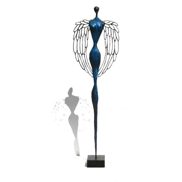 Scultura intitolato "Grand ange gardien…" da Vanessa Renoux, Opera d'arte originale, Carta