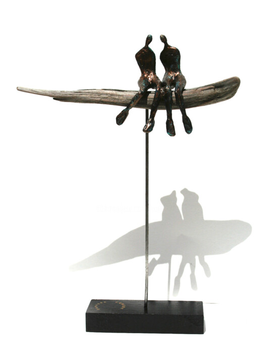 Escultura intitulada "Couple amoureux en…" por Vanessa Renoux, Obras de arte originais, Papel