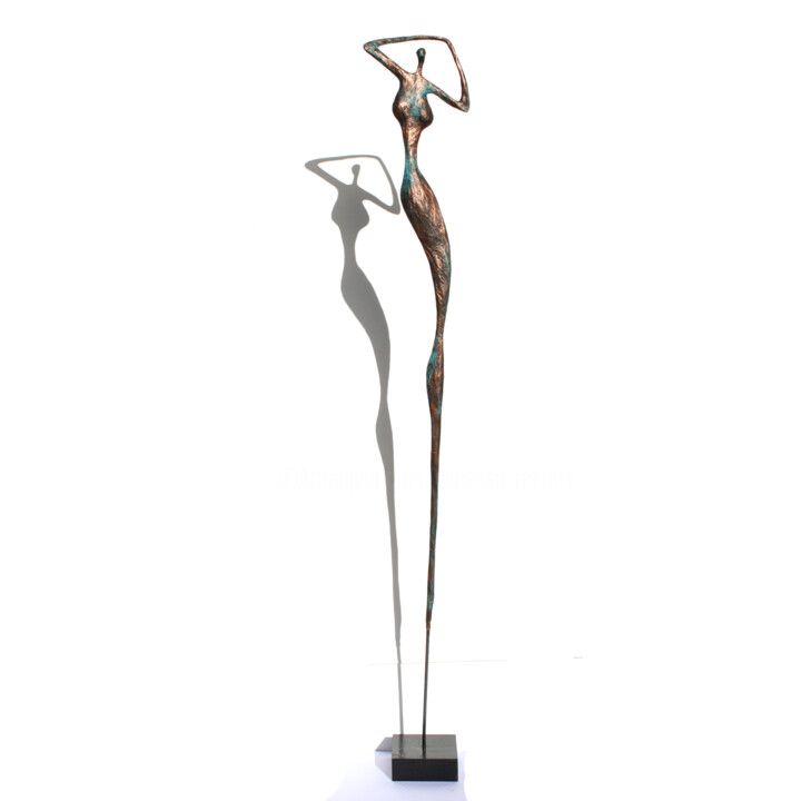 Sculpture titled "Volupté, femme long…" by Vanessa Renoux, Original Artwork, Paper