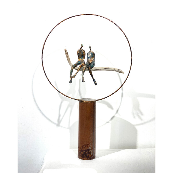 Escultura intitulada "Tubular Swing II, s…" por Vanessa Renoux, Obras de arte originais, Metais