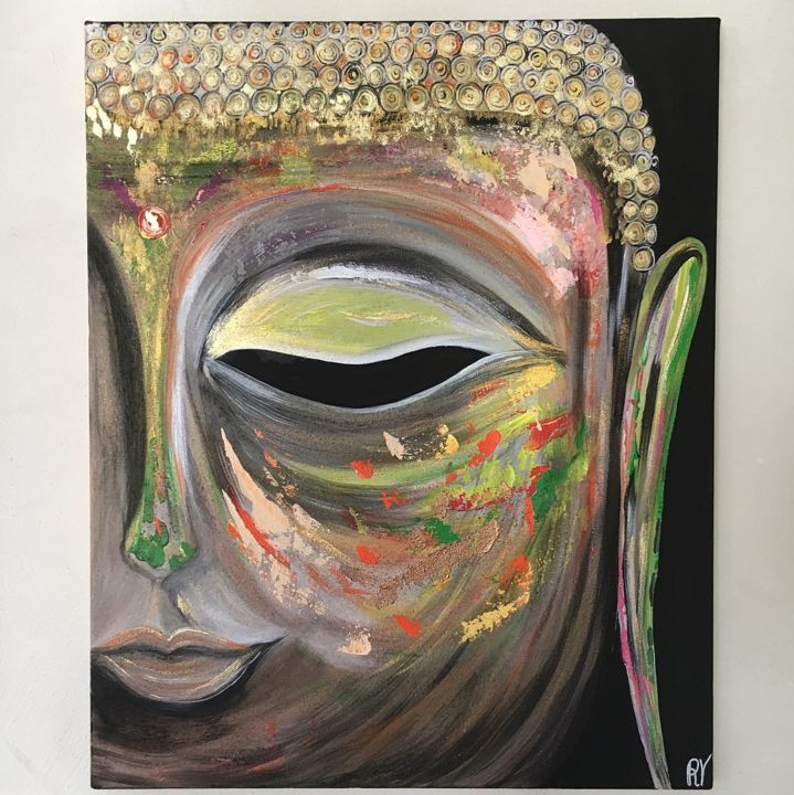 Painting titled "Sagesse" by Ma Galerie D’Art Rv, Original Artwork, Acrylic