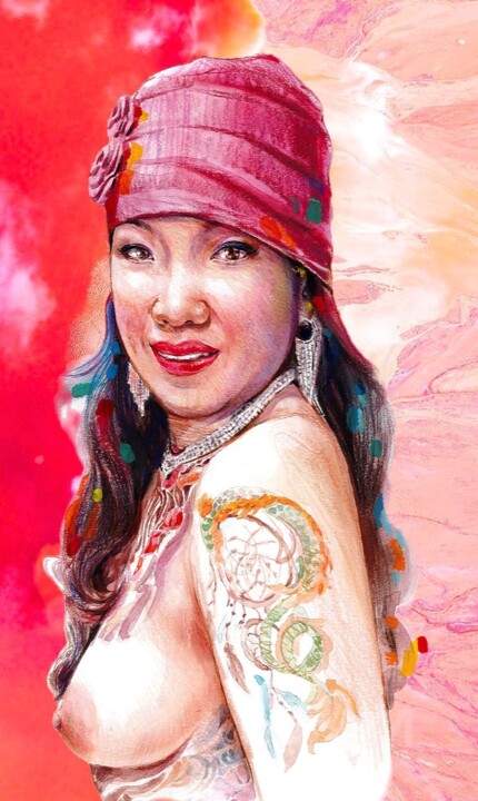 Digital Arts titled "Digital Painting 06" by Vanessa Chyi, Original Artwork, Digital Painting