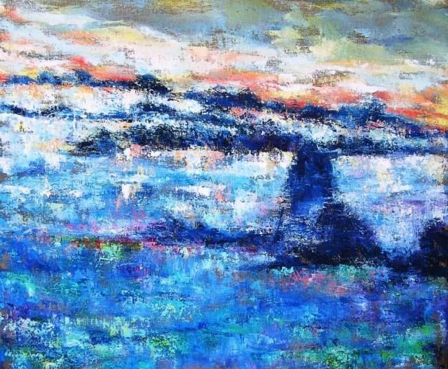 Peinture intitulée "Sugar loaf Rio de J…" par Van G, Œuvre d'art originale, Huile