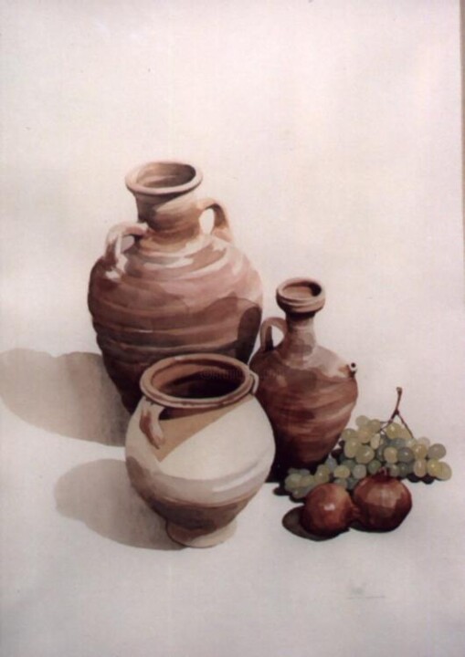 Painting titled "Jars 001" by Vani Ghougassian, Original Artwork