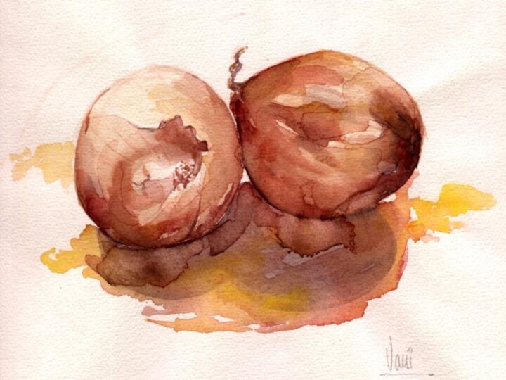 Malerei mit dem Titel "Onions" von Vani Ghougassian, Original-Kunstwerk
