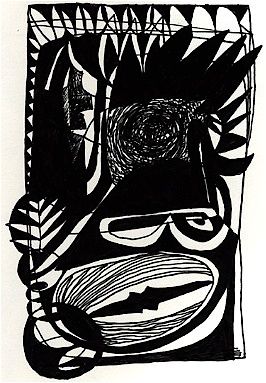 Drawing titled "Sans Titre" by Poogirose Leo, Original Art,