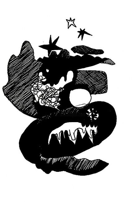 Drawing titled "Sans Titre" by Poogirose Leo, Original Art,
