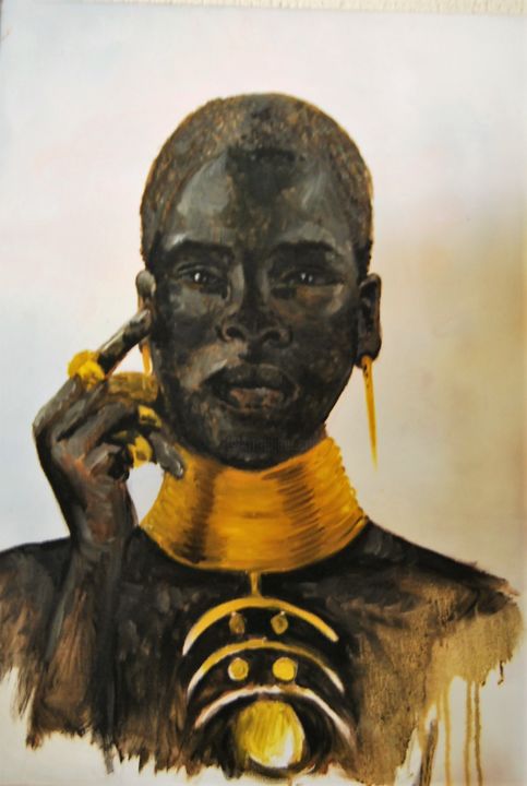 「Africa」というタイトルの絵画 Vania Clemente Ferreira Solsticeによって, オリジナルのアートワーク, オイル