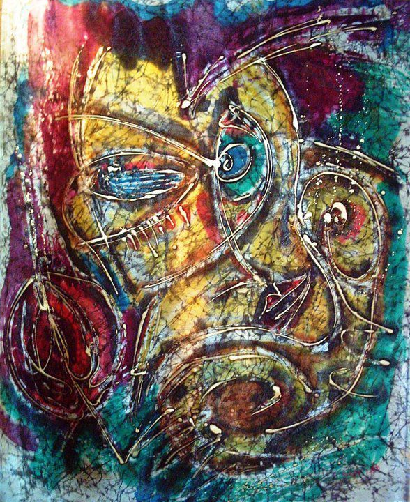 Painting titled "the waking up" by Vania Sofronieva, Original Art, Wax Mounted on artwork_cat.
