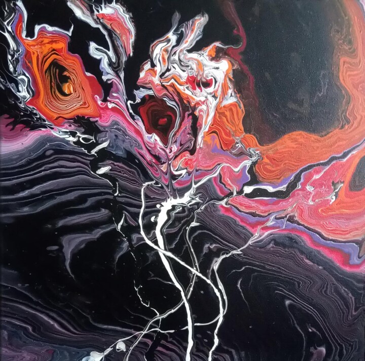 Peinture intitulée "Hell garden" par Vanja Zanze, Œuvre d'art originale, Acrylique