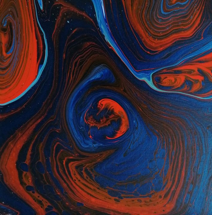 Painting titled "Inside" by Vanja Zanze, Original Art, Acrylic