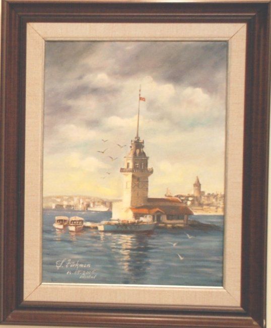 Kız Kulesi - Boyama, 40x30 cm ©2006 Şerafettin Türkmenoğlu tarafından -