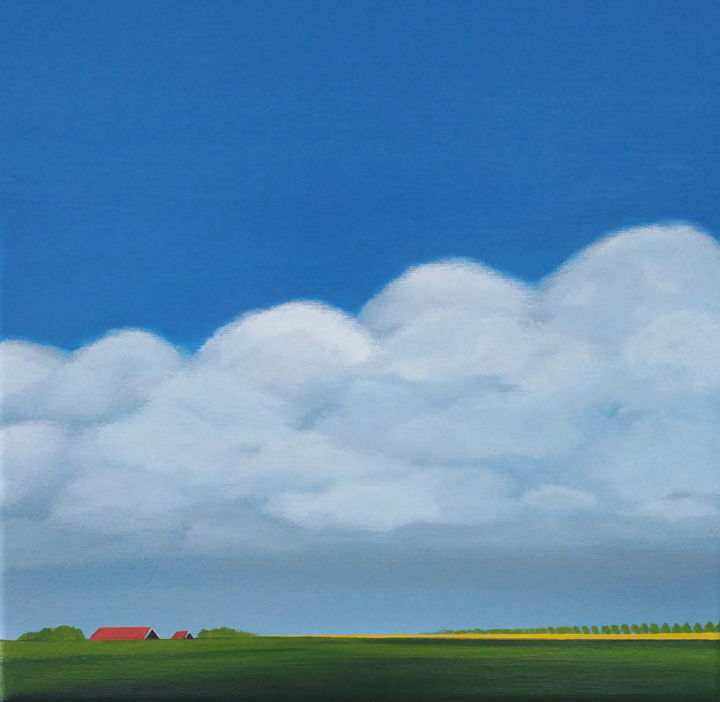 Painting titled "Springtime in my po…" by Nelly Van Nieuwenhuijzen, Original Artwork, Acrylic