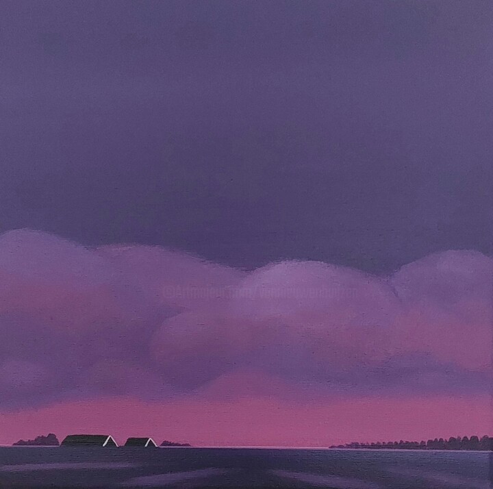 Peinture intitulée "Dawn (Dageraad)" par Nelly Van Nieuwenhuijzen, Œuvre d'art originale, Acrylique Monté sur Châssis en bois