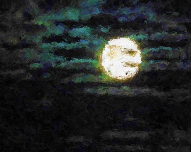 Digital Arts titled "Mr. Moon" by Van Rothrock, Original Artwork