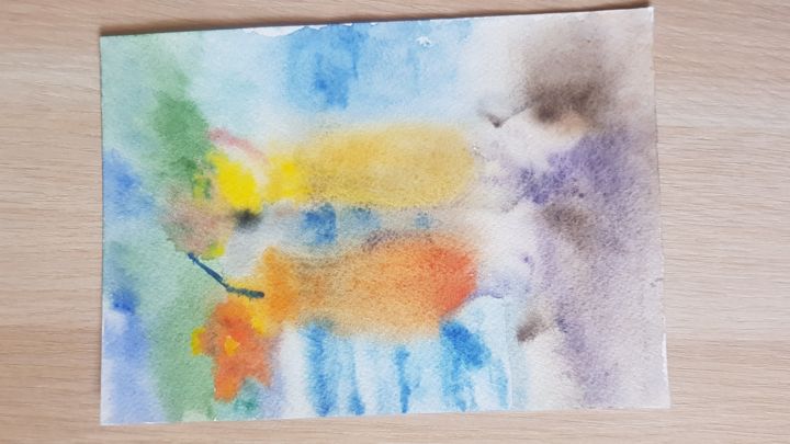 Painting titled "Коктейл секс на пля…" by Иван Petrov, Original Art, Watercolor