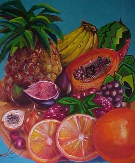 Painting titled "Frutero" by Lucy Varon, Original Artwork, Other