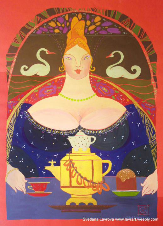 Pittura intitolato "Venera" da Svetlana Lavrova, Opera d'arte originale, Gouache