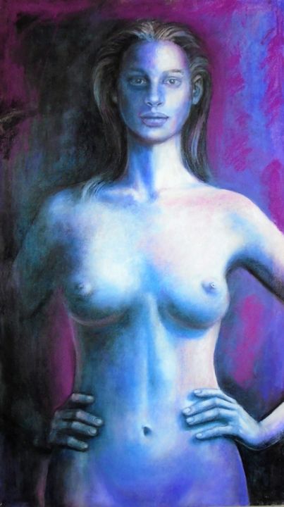 Malerei mit dem Titel "Twilight" von Varvara Vitkovska, Original-Kunstwerk, Pastell