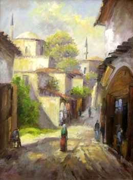 Schilderij getiteld "Safranbolu" door Ali Yagcı, Origineel Kunstwerk