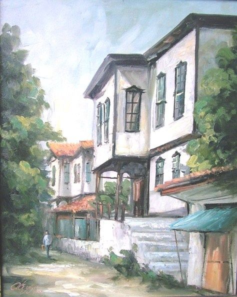 Malerei mit dem Titel "kastamonu" von Ali Yagcı, Original-Kunstwerk