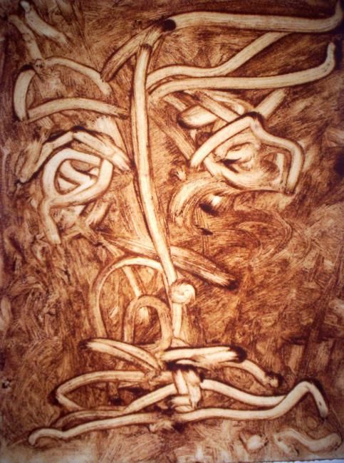 Malerei mit dem Titel "Fine Cinnamon Art X" von Vasco, Original-Kunstwerk