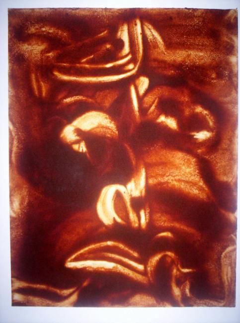 Malerei mit dem Titel "Fine Cinnamon Art Xl" von Vasco, Original-Kunstwerk
