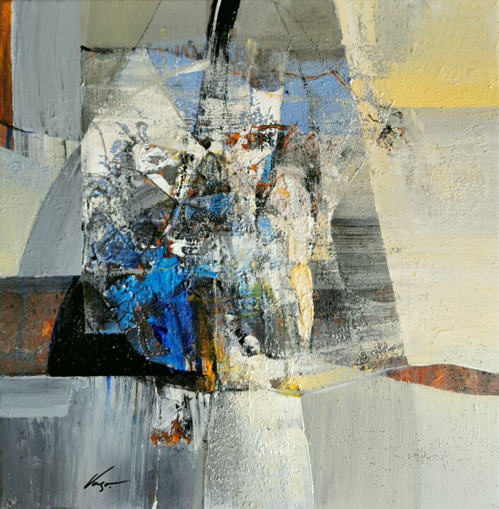 Peinture intitulée "Place and time" par Vasil Vasilev (Vaso), Œuvre d'art originale, Acrylique