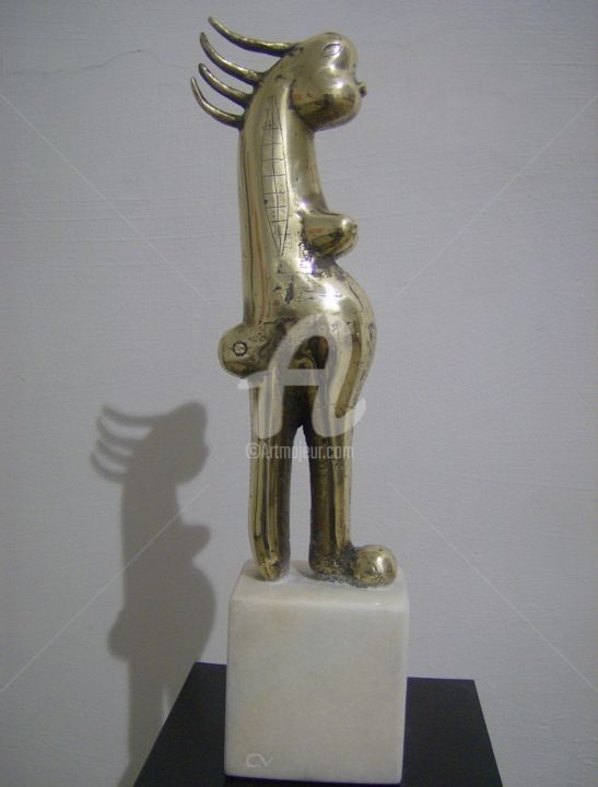 Sculpture titled "Chimer2" by Vasile Cheptanaru, Original Artwork, Metals