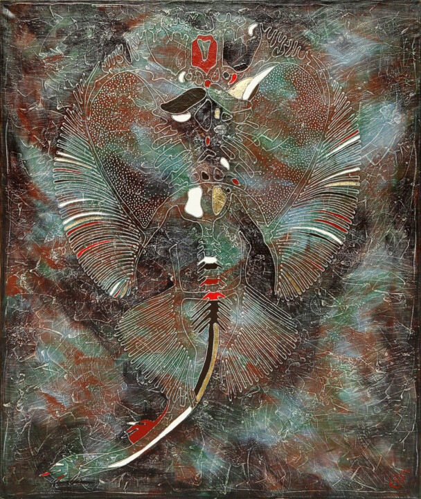 Schilderij getiteld "Dreamcatcher" door Vasili Zianko, Origineel Kunstwerk, Acryl