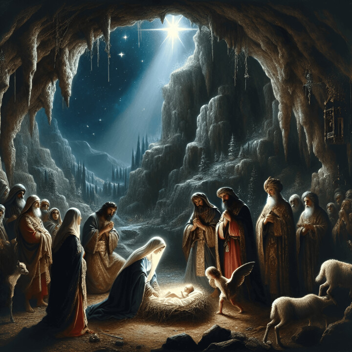 Цифровое искусство под названием "Рождение Иисуса Хри…" - Василий Николаевич Жданов, Подлинное произведение искусства, Цифро…