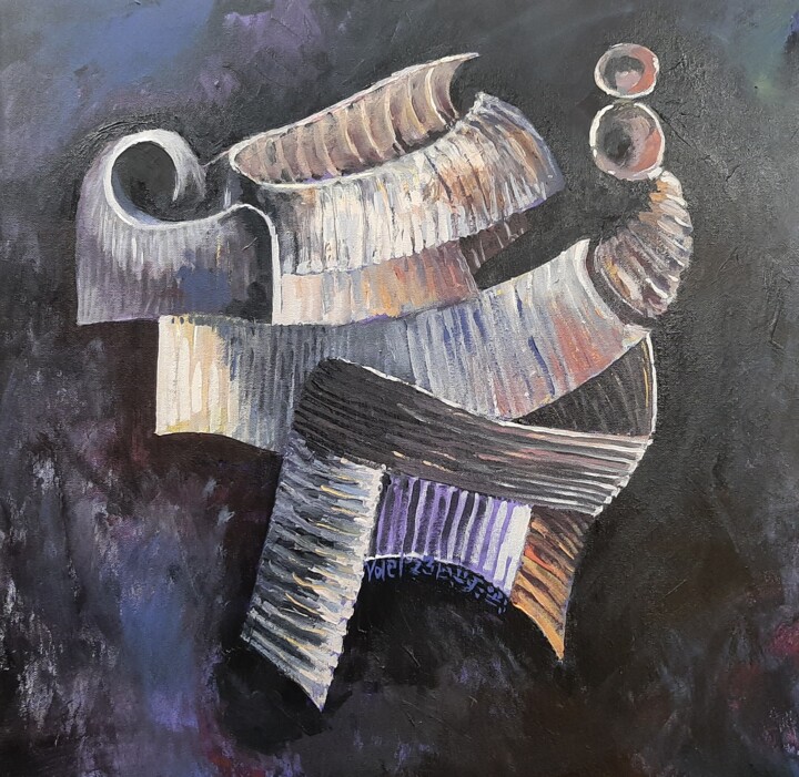 Pittura intitolato "Twisted thoughts" da Vasko Delev, Opera d'arte originale, Acrilico Montato su Telaio per barella in legno