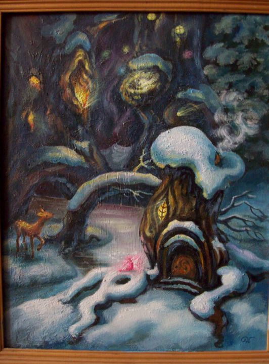 Pintura intitulada "fairy tale" por Vaso Xmaladze, Obras de arte originais