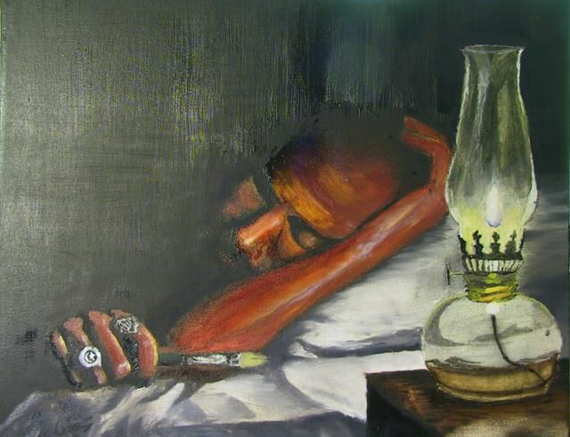 Painting titled "Sleeping Portrait" by Vasqi, Original Artwork, Oil