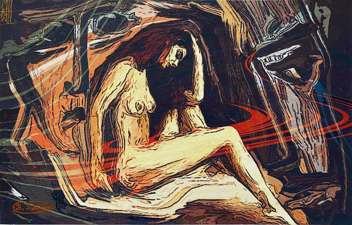 Цифровое искусство под названием "Secrecy" - Vasyl Lyalyuk, Подлинное произведение искусства, Цифровая живопись